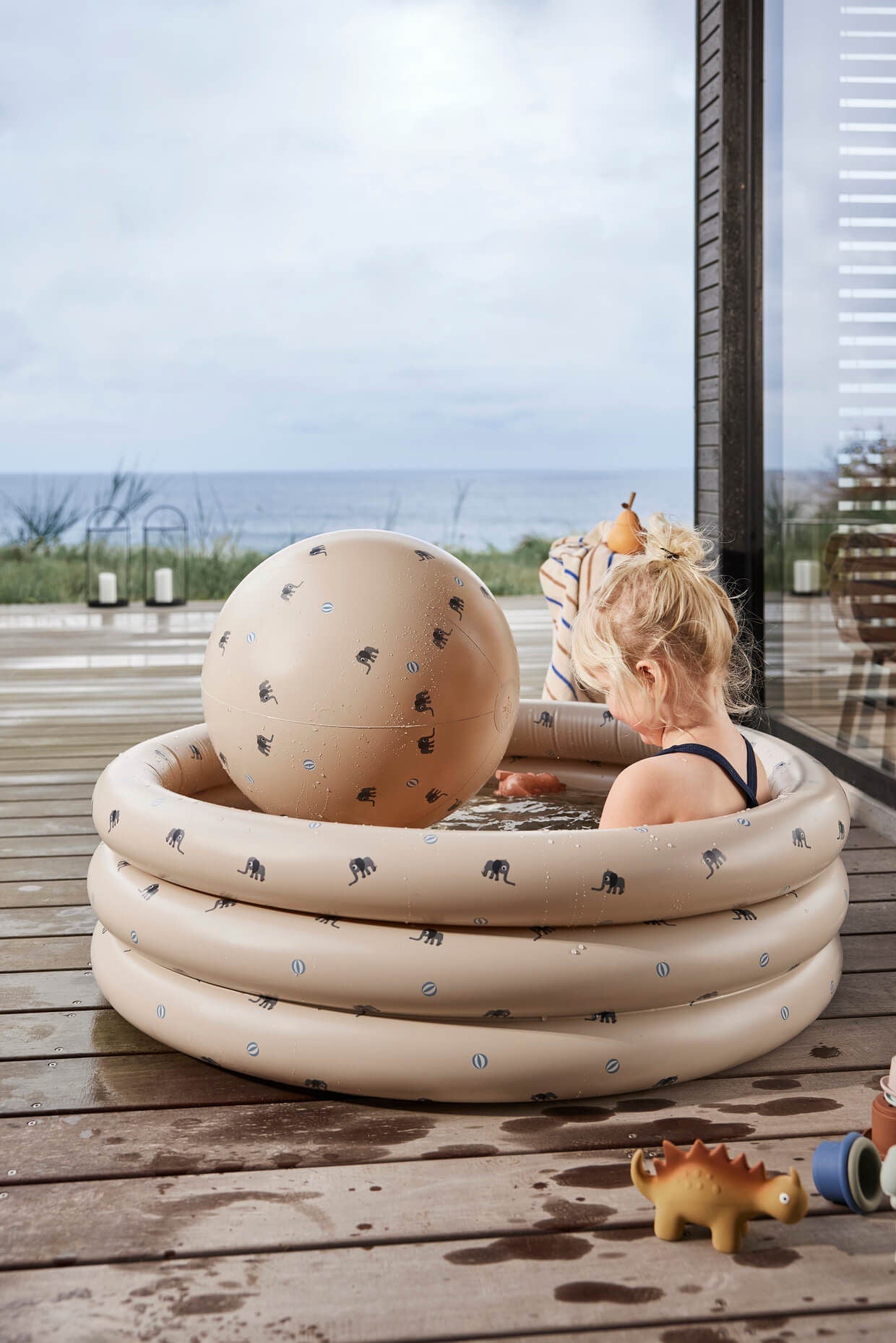 OYOY MINI Elephant Swimming Pool Large & Beach Ball - Clay - Hometerior - OYOY MINI - 