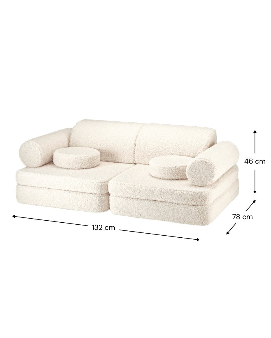 WigiWama Cream White Settee - Hometerior - WigiWama - 