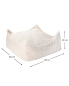 Wigiwama Cream White Square Ottoman - Hometerior - Wigiwama - 